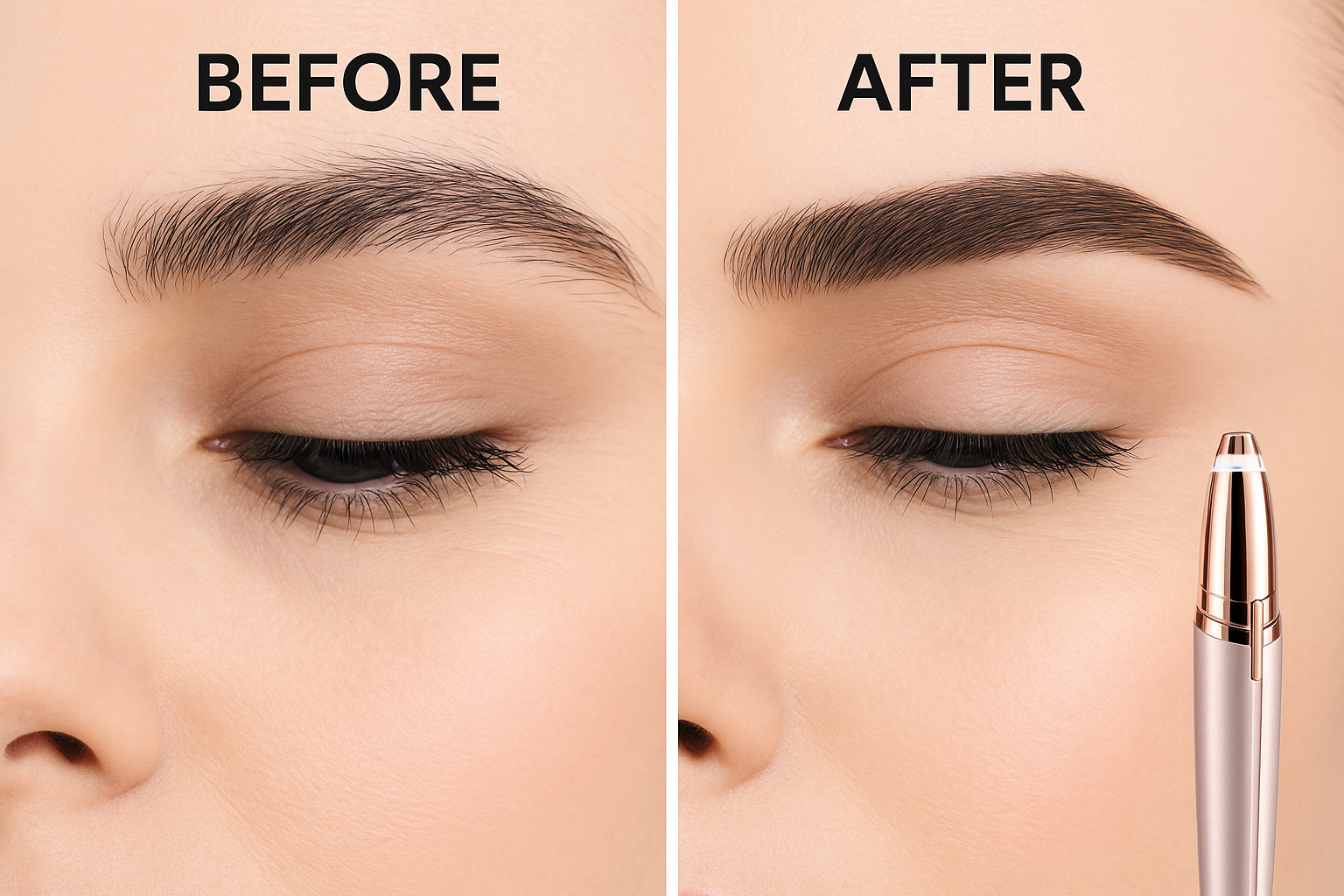 Before and after comparison