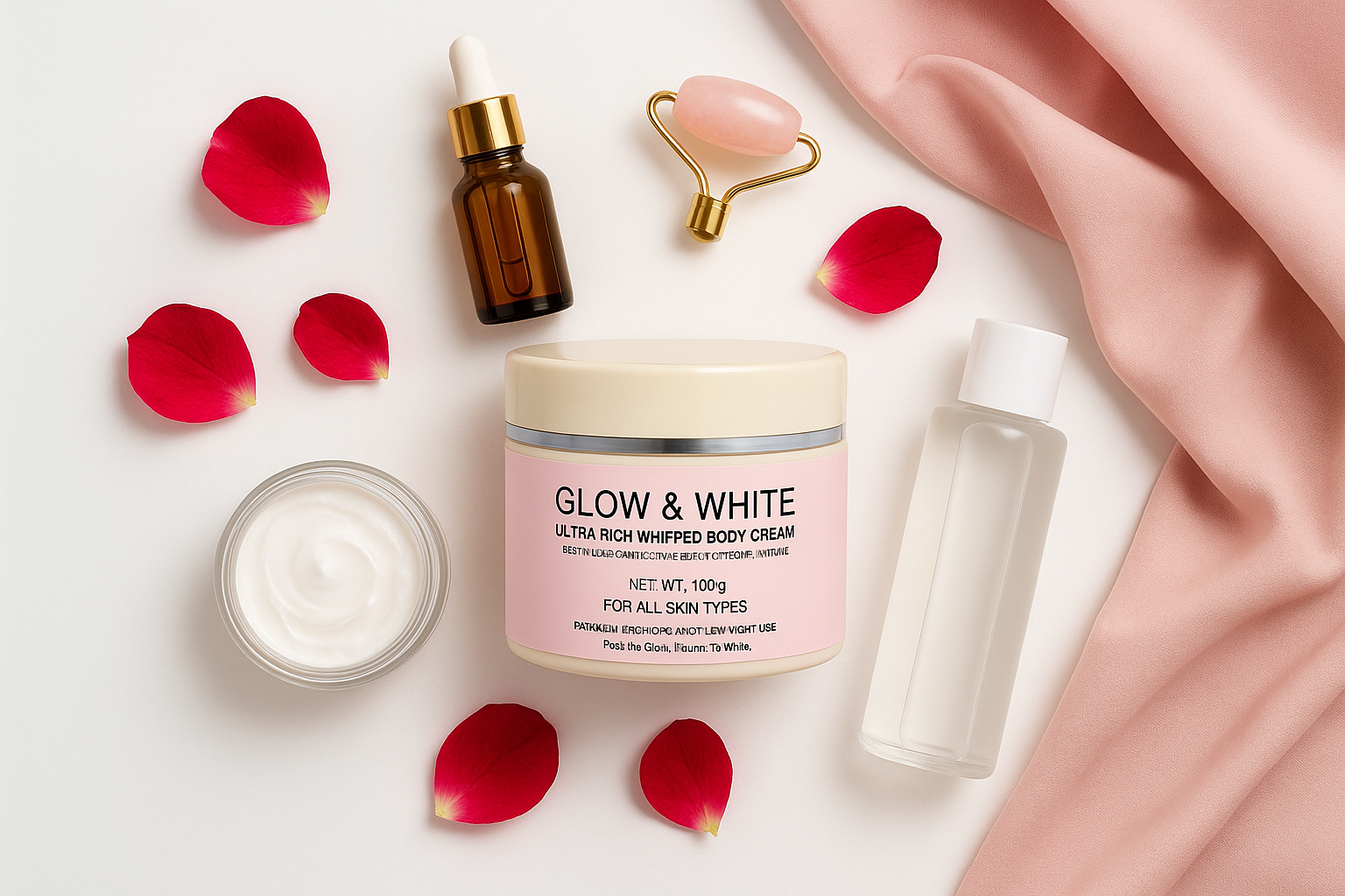 Flat lay product photography